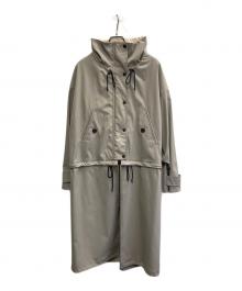 Lallia Mu（ラリア ムー）の古着「スタンドカラーコート」｜ベージュ