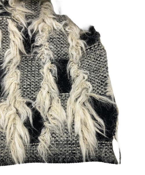 Lallia Mu（ラリア ムー）Lallia Mu (ラリア ムー) jaguard knit cardigan ブラック×アイボリー サイズ:38の古着・服飾アイテム