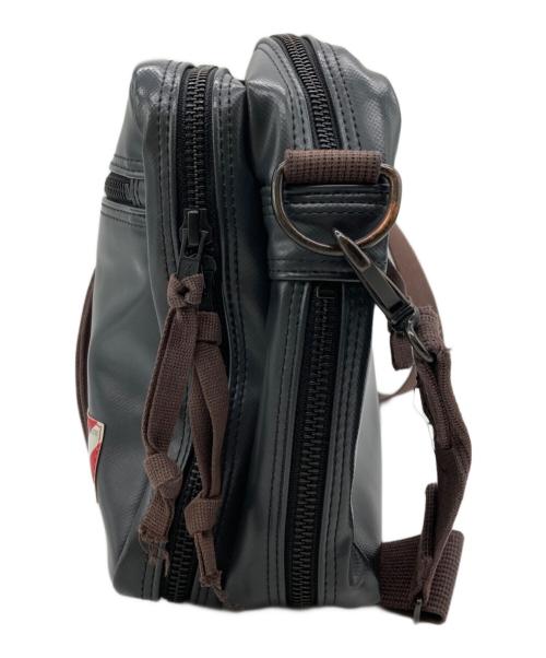 LUGGAGE LABEL（ラゲッジ レーベル）LUGGAGE LABEL (ラゲッジ レーベル) ショルダーバッグ グレー×ブラウンの古着・服飾アイテム