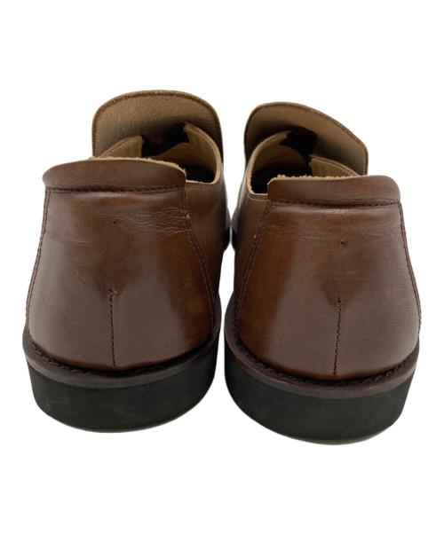 海ノ絵靴製作（ウミノエクツセイサク）海ノ絵靴製作 (ウミノエクツセイサク) スリッポンレザーシューズ ブラウン サイズ:42の古着・服飾アイテム