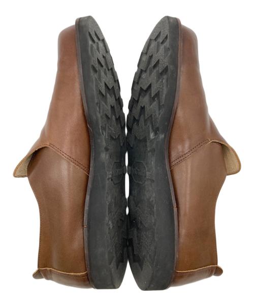 海ノ絵靴製作（ウミノエクツセイサク）海ノ絵靴製作 (ウミノエクツセイサク) スリッポンレザーシューズ ブラウン サイズ:42の古着・服飾アイテム