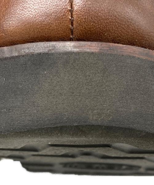 海ノ絵靴製作（ウミノエクツセイサク）海ノ絵靴製作 (ウミノエクツセイサク) スリッポンレザーシューズ ブラウン サイズ:42の古着・服飾アイテム