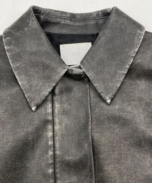 HARE（ハレ）HARE (ハレ) エコレザージャケット グレー サイズ:Fの古着・服飾アイテム
