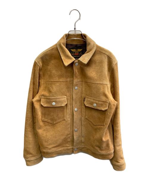 CALEE（キャリー）CALEE (キャリー) スエードジャケット ブラウン サイズ:Mの古着・服飾アイテム