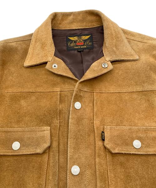 CALEE（キャリー）CALEE (キャリー) スエードジャケット ブラウン サイズ:Mの古着・服飾アイテム