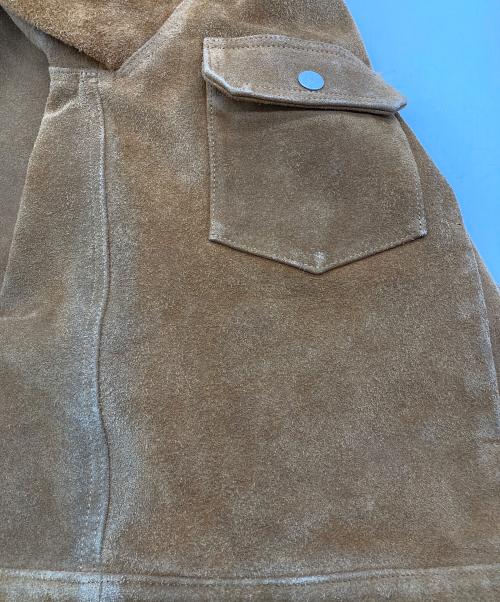 CALEE（キャリー）CALEE (キャリー) スエードジャケット ブラウン サイズ:Mの古着・服飾アイテム