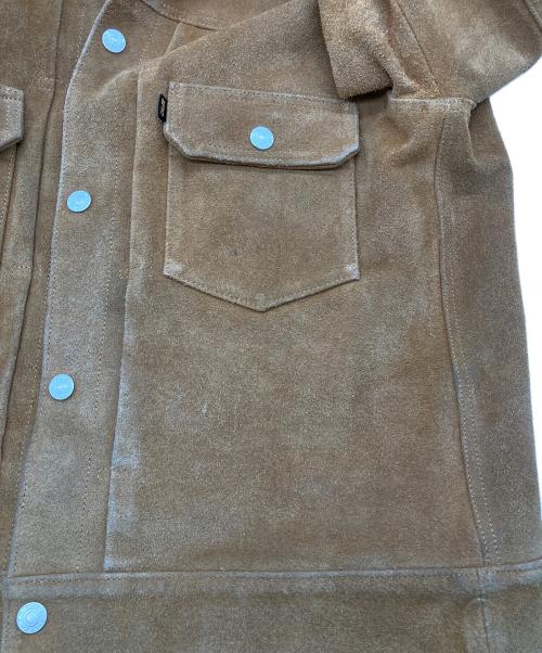 CALEE（キャリー）CALEE (キャリー) スエードジャケット ブラウン サイズ:Mの古着・服飾アイテム