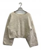 stola.ストラ）の古着「FOXUネックニットプルオーバー」｜ホワイト