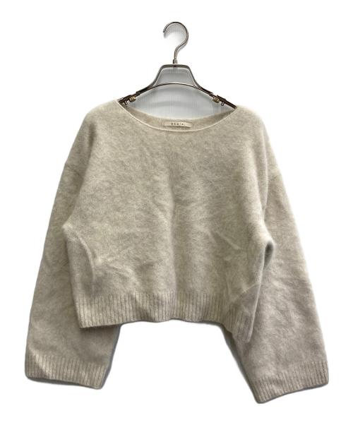 stola.（ストラ）stola. (ストラ) FOXUネックニットプルオーバー ホワイト サイズ:Fの古着・服飾アイテム