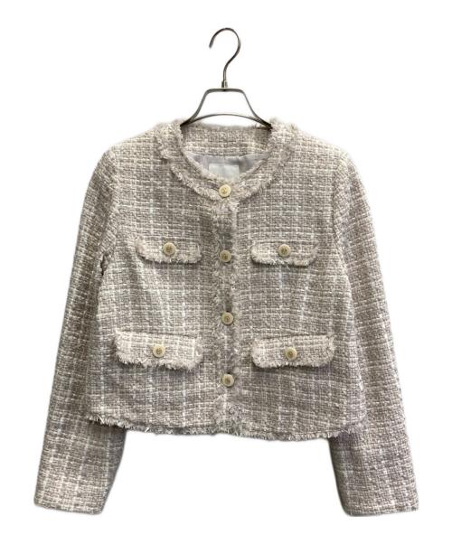 HER LIP TO（ハーリップトゥ）Her lip to (ハーリップトゥ) Grace Tweed Jacket ベージュ サイズ:Mの古着・服飾アイテム