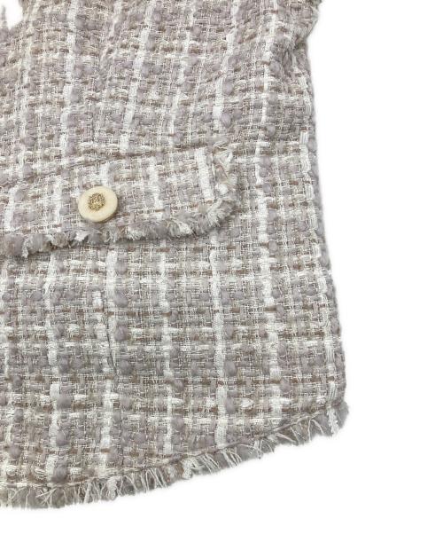 HER LIP TO（ハーリップトゥ）Her lip to (ハーリップトゥ) Grace Tweed Jacket ベージュ サイズ:Mの古着・服飾アイテム