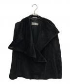 MaxMaraマックスマーラ）の古着「銀タグ/アルパカバージンウールブレンドショートコート」｜ブラック
