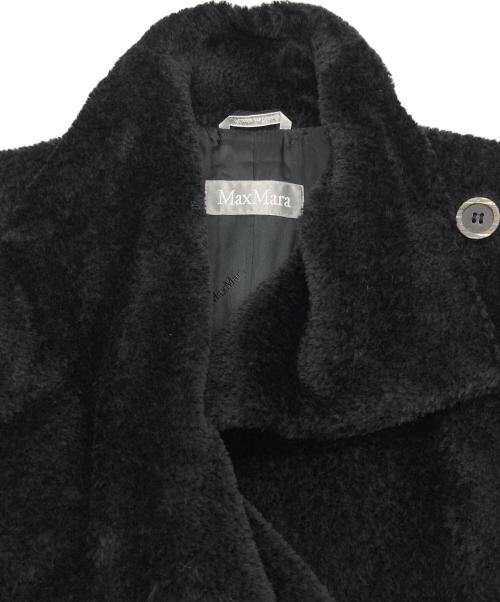MaxMara（マックスマーラ）MaxMara (マックスマーラ) 銀タグ/アルパカバージンウールブレンドショートコート ブラック サイズ:40の古着・服飾アイテム