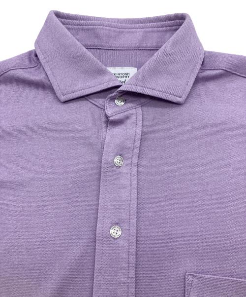 MACKINTOSH PHILOSOPHY（マッキントッシュ フィロソフィー）MACKINTOSH PHILOSOPHY (マッキントッシュ フィロソフィー) トロッター カッタウェイポロシャツ メランジカノコ パープル サイズ:42の古着・服飾アイテム