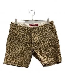 HIDE AND SEEK（ハイドアンドシーク）の古着「レオパードハーフパンツ」｜ブラウン