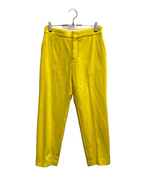 DRAWER（ドゥロワー）Drawer (ドゥロワー) ウールフラノスリムテーパードパンツ イエロー サイズ:Mの古着・服飾アイテム