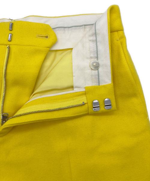 DRAWER（ドゥロワー）Drawer (ドゥロワー) ウールフラノスリムテーパードパンツ イエロー サイズ:Mの古着・服飾アイテム