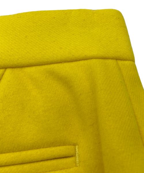 DRAWER（ドゥロワー）Drawer (ドゥロワー) ウールフラノスリムテーパードパンツ イエロー サイズ:Mの古着・服飾アイテム