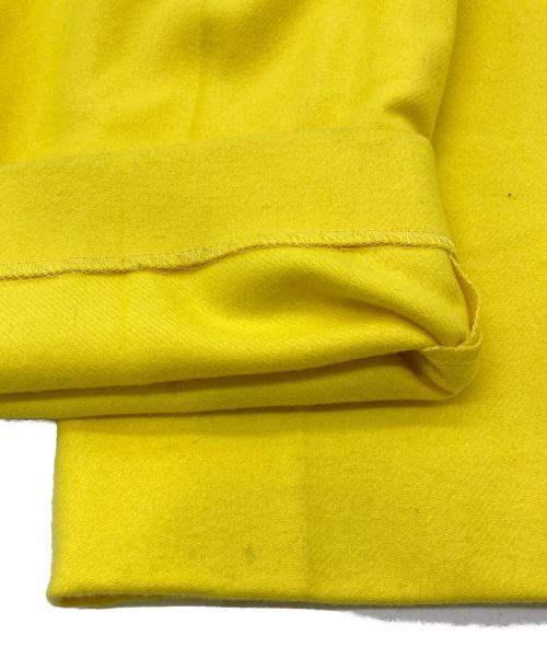 DRAWER（ドゥロワー）Drawer (ドゥロワー) ウールフラノスリムテーパードパンツ イエロー サイズ:Mの古着・服飾アイテム