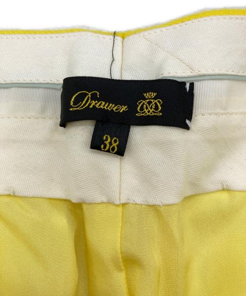 DRAWER（ドゥロワー）Drawer (ドゥロワー) ウールフラノスリムテーパードパンツ イエロー サイズ:Mの古着・服飾アイテム