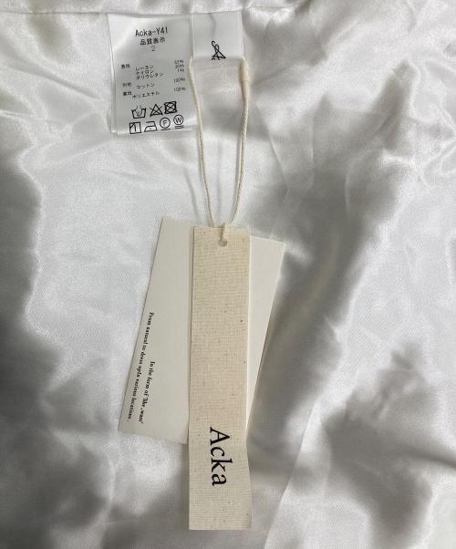 acka（エーシーケーエー）acka (エーシーケーエー) ロングスカート ホワイト サイズ:M 未使用品の古着・服飾アイテム