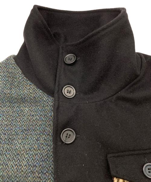 Harris Tweed（ハリスツイード）Harris Tweed (ハリスツイード) SPEP 切替コート ブラック サイズ:不明の古着・服飾アイテム