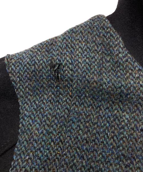 Harris Tweed（ハリスツイード）Harris Tweed (ハリスツイード) SPEP 切替コート ブラック サイズ:不明の古着・服飾アイテム