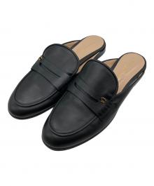 Gianvito Rossi（ジャンヴィト ロッシ）の古着「レザーサンダル」｜ブラック