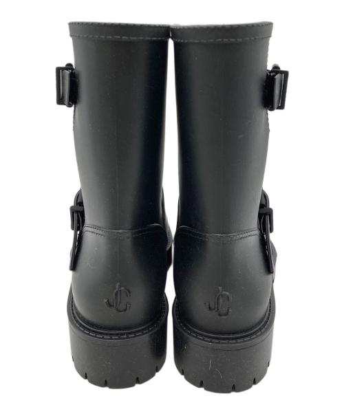 JIMMY CHOO（ジミーチュウ）JIMMY CHOO (ジミーチュウ) レインブーツ ブラック サイズ:38の古着・服飾アイテム