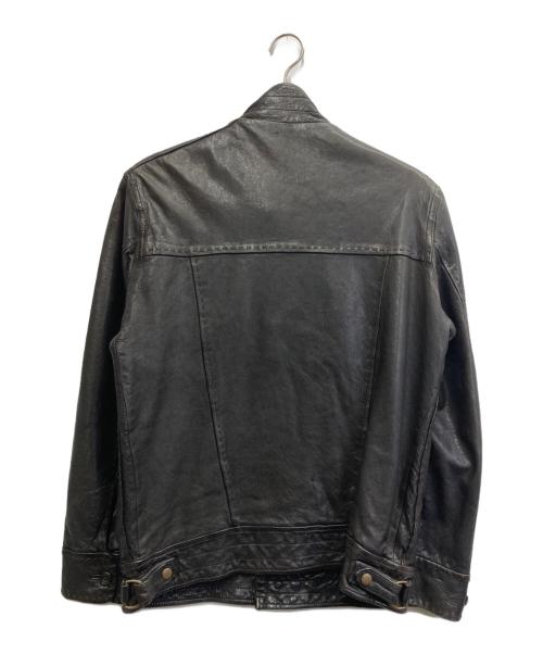 MEN'S TENORAS（メンズティラノス）MEN'S TENORAS (メンズティラノス) ラムレザーステッチジャケット ブラウン サイズ:表記無の古着・服飾アイテム