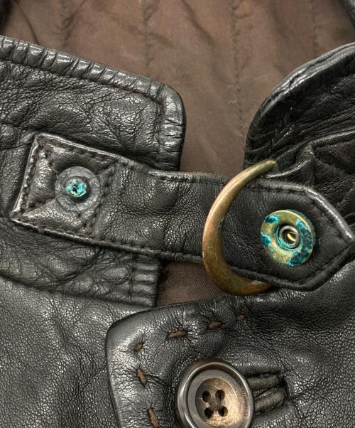 MEN'S TENORAS（メンズティラノス）MEN'S TENORAS (メンズティラノス) ラムレザーステッチジャケット ブラウン サイズ:表記無の古着・服飾アイテム