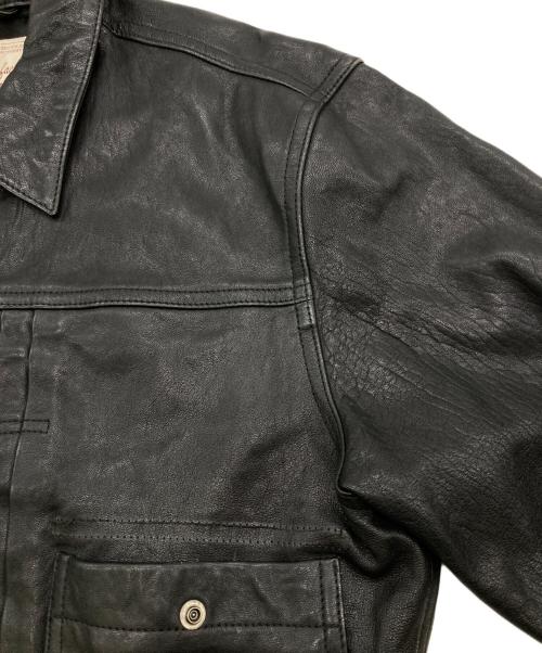 AVIREX（アヴィレックス）AVIREX (アヴィレックス) OLD TIMES LEATHER WORK JACKET ブラック サイズ:XLの古着・服飾アイテム