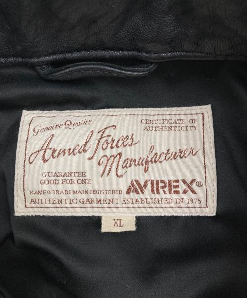 AVIREX（アヴィレックス）AVIREX (アヴィレックス) OLD TIMES LEATHER WORK JACKET ブラック サイズ:XLの古着・服飾アイテム