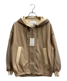 Lallia Mu（ラリア ムー）の古着「チュールラップパーカー」｜ベージュ