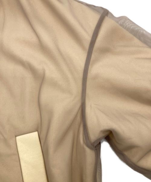 Lallia Mu（ラリア ムー）Lallia Mu (ラリア ムー) チュールラップパーカー ベージュ サイズ:38 未使用品の古着・服飾アイテム