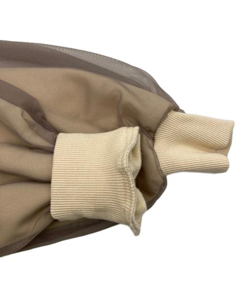Lallia Mu（ラリア ムー）Lallia Mu (ラリア ムー) チュールラップパーカー ベージュ サイズ:38 未使用品の古着・服飾アイテム