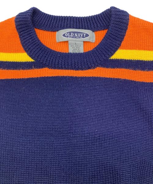 OLD NAVY（オールドネイビー）OLD NAVY (オールドネイビー) 90s～00s デザインニット ネイビー サイズ:Lの古着・服飾アイテム