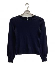 FOXEY（フォクシー）の古着「レーヨンブレンドニットトップス」｜ネイビー