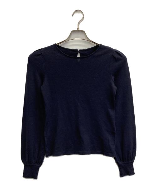 FOXEY（フォクシー）FOXEY (フォクシー) レーヨンブレンドニットトップス ネイビー サイズ:Mの古着・服飾アイテム