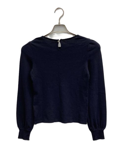 FOXEY（フォクシー）FOXEY (フォクシー) レーヨンブレンドニットトップス ネイビー サイズ:Mの古着・服飾アイテム