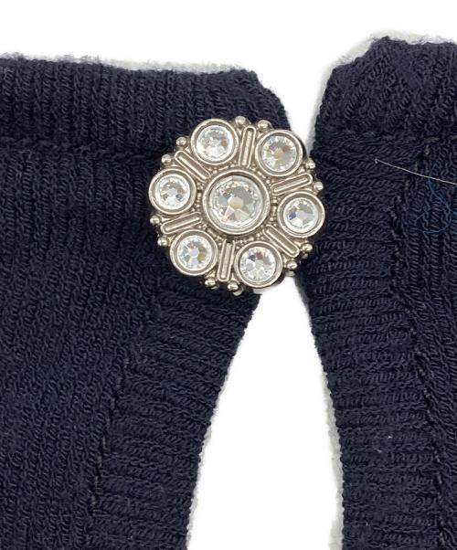 FOXEY（フォクシー）FOXEY (フォクシー) レーヨンブレンドニットトップス ネイビー サイズ:Mの古着・服飾アイテム