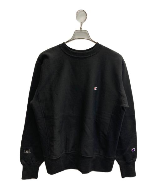 Champion REVERSE WEAVE（チャンピオン リバース ウィーブ）Champion REVERSE WEAVE (チャンピオン リバース ウィーブ) クルーネックスウェットシャツ ブラック サイズ:L 未使用品の古着・服飾アイテム
