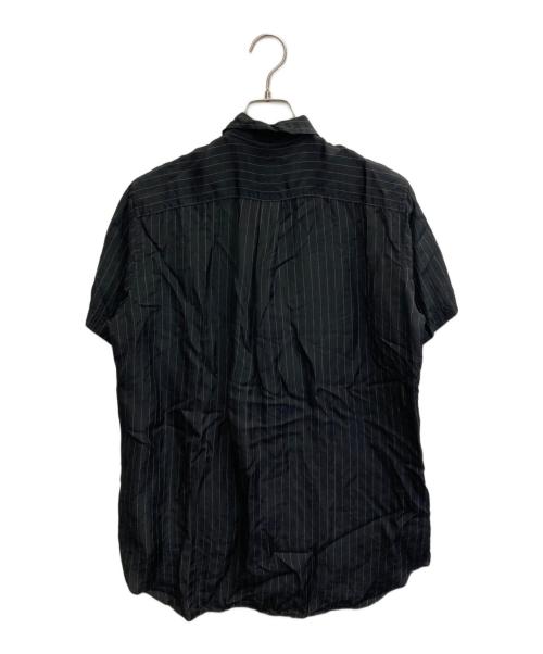 BLACK COMME des GARCONS（ブラックコムデギャルソン）BLACK COMME des GARCONS (ブラックコムデギャルソン) ストライプシャツ ブラック サイズ:Lの古着・服飾アイテム