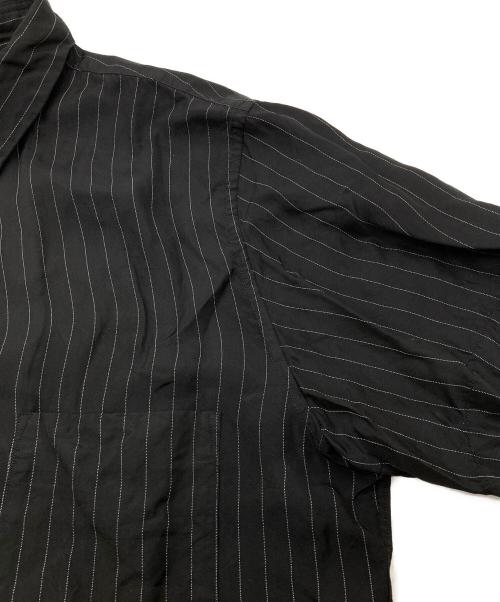 BLACK COMME des GARCONS（ブラックコムデギャルソン）BLACK COMME des GARCONS (ブラックコムデギャルソン) ストライプシャツ ブラック サイズ:Lの古着・服飾アイテム