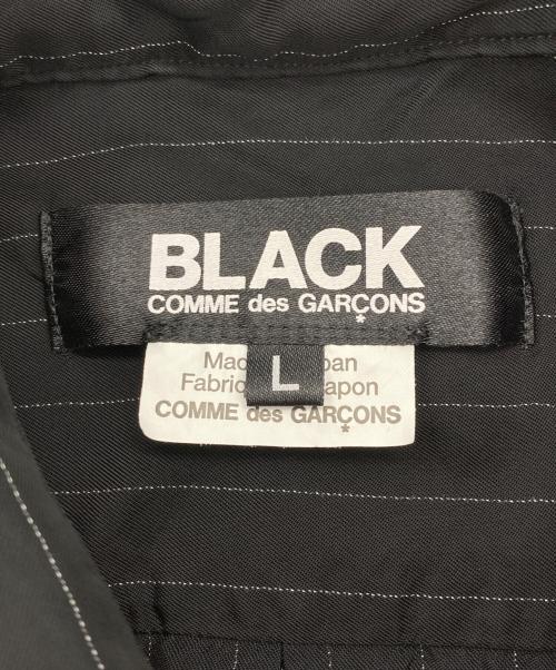 BLACK COMME des GARCONS（ブラックコムデギャルソン）BLACK COMME des GARCONS (ブラックコムデギャルソン) ストライプシャツ ブラック サイズ:Lの古着・服飾アイテム