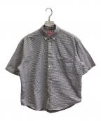 SUPREMEシュプリーム）の古着「24SS Loose Fit S/S Oxford Shirt」｜ブラック×ホワイト