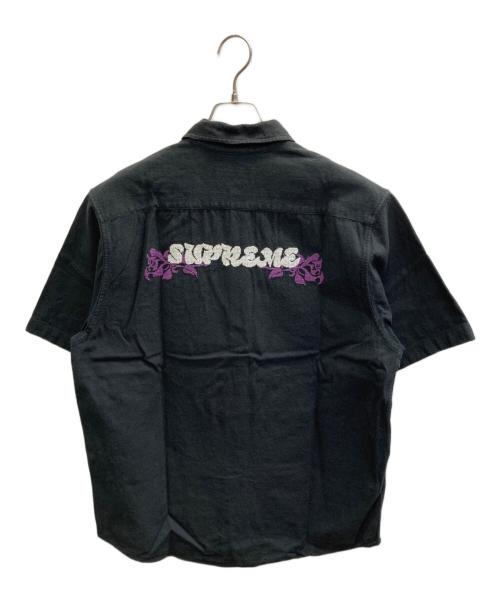 SUPREME（シュプリーム）Supreme (シュプリーム) 23SS Needlepoint S/S Shirt ブラック サイズ:Sの古着・服飾アイテム