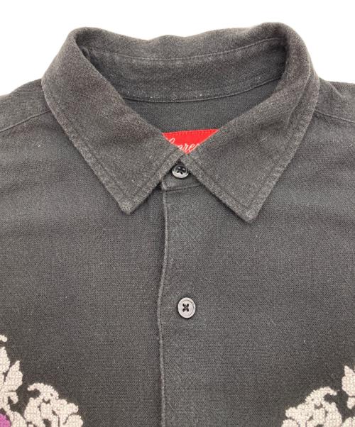 SUPREME（シュプリーム）Supreme (シュプリーム) 23SS Needlepoint S/S Shirt ブラック サイズ:Sの古着・服飾アイテム