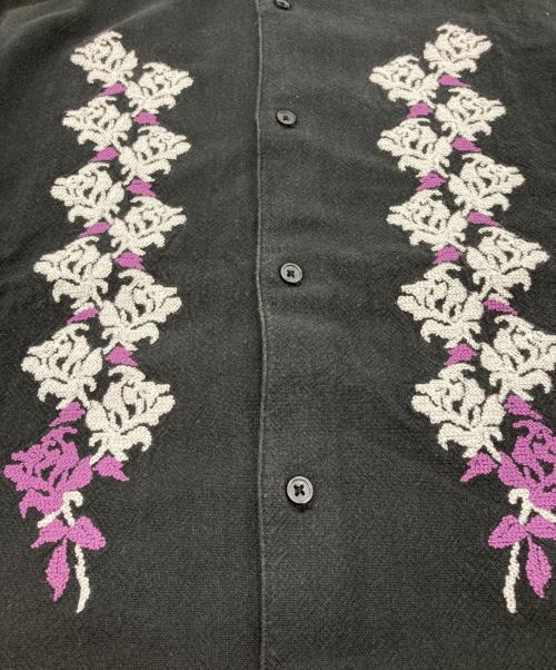 SUPREME（シュプリーム）Supreme (シュプリーム) 23SS Needlepoint S/S Shirt ブラック サイズ:Sの古着・服飾アイテム