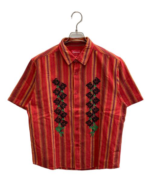 SUPREME（シュプリーム）Supreme (シュプリーム) 23SS Needlepoint S/S Shirt レッド サイズ:Sの古着・服飾アイテム